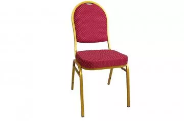 Stohovatelná židle Jeff 3 new červená/zlatá