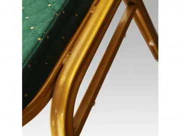 Jídelní židle Zina new - Zelená/matný zlatý rám