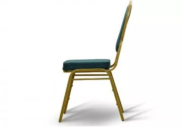 Jídelní židle Zina new - Zelená/matný zlatý rám