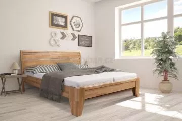 Masivní postel Lavana - buk-cink