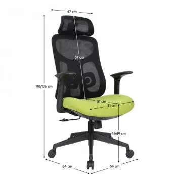 Kancel��sk� k�eslo Sulivan - zelen�/�ern�