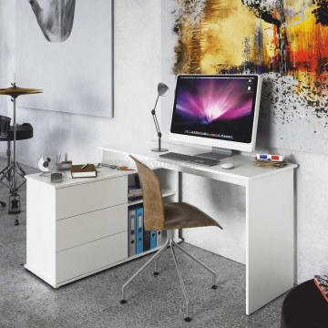 Univerzální rohový PC stůl, bílá, TERINO