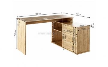 Univerzln rohov PC stl, dub artisan, TERINO