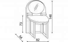 Toaletní stolek REBEKA - schéma