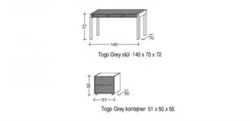 TOGO stl - varianta Grey - schma