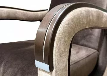 Sedac� souprava Vanya 3f 1 1 Vogue 6/3 hn�do b�ov� se d�evem detail