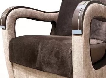 Sedac� souprava Vanya 3f 1 1 Vogue 6/3 hn�do b�ov� se d�evem, detail