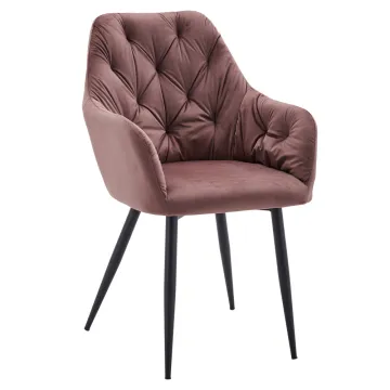 Designové křeslo, tmavě růžová Velvet látka, VERIO