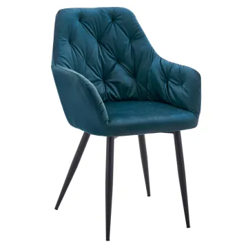 Designové křeslo, tyrkysová Velvet látka, VERIO