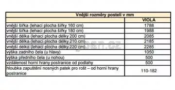 Masivn postel Viola