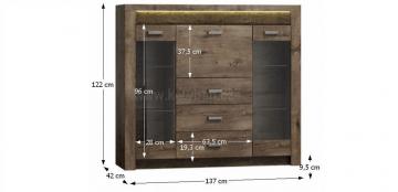 Komoda Infinity I-08 - jasan tmav