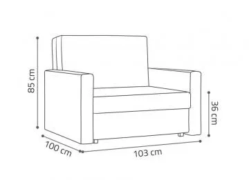 Rozkl�dac� k�eslo Vivian Bis, rozm�ry