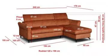  Sedac� souprava STARK 2F-OT rozm�ry