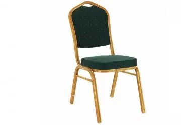 Jídelní židle Zina new - Zelená/zlatý nátěr
