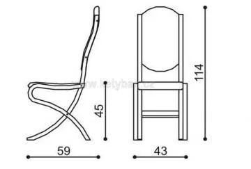 Anatomicky tvarovaná jídelní židle Abra extra