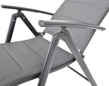 Zahradní polohovací křeslo ZWC-235 - šedé