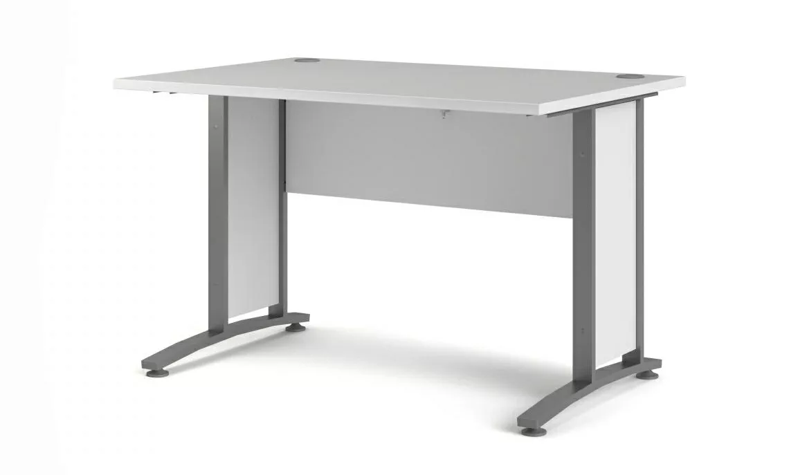 Psací stůl Office 80400/70 - bílá/silver grey