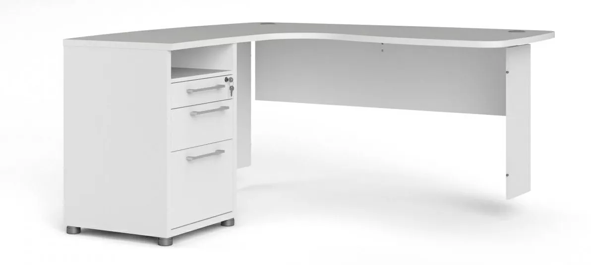 Psací stůl Office 80400/44 - bílá/silver grey