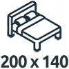 Boxspring postele 200x140 cm