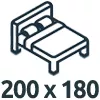 Boxspring postele 200x180 cm