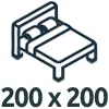 Manželské postele 200x200 cm