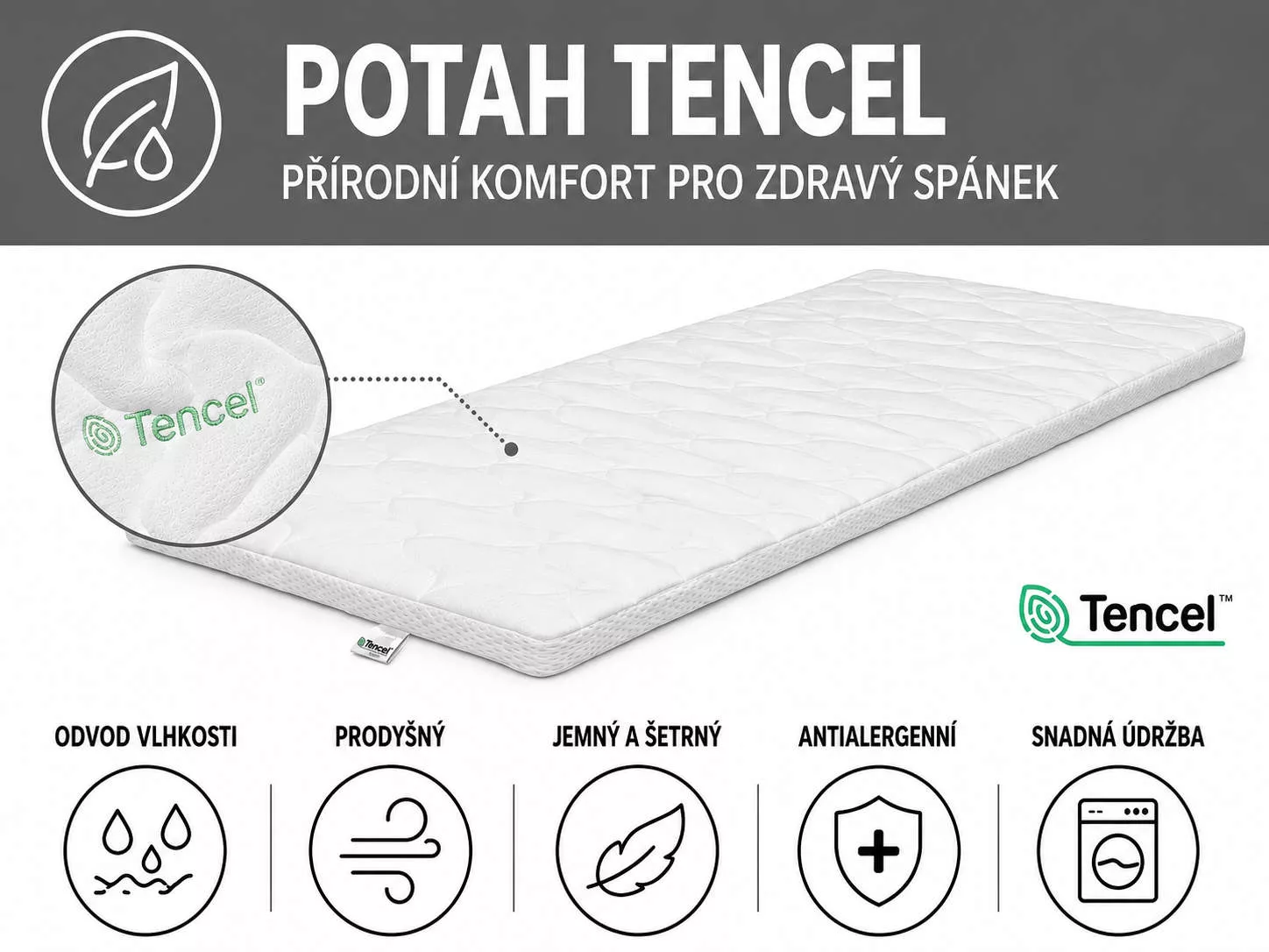 poťah Tencl matrac Himera potah Tencl matrace Himera