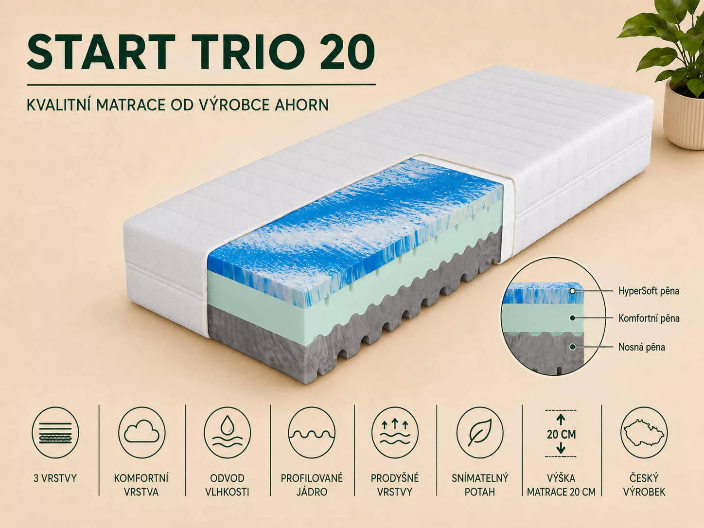 Matrace Start Trio 20 Matrace Start Trio 20