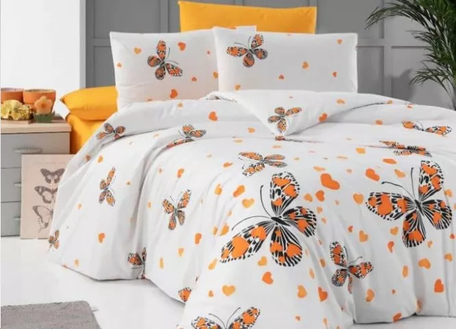 Bavlněné povlečení Motýl oranžový