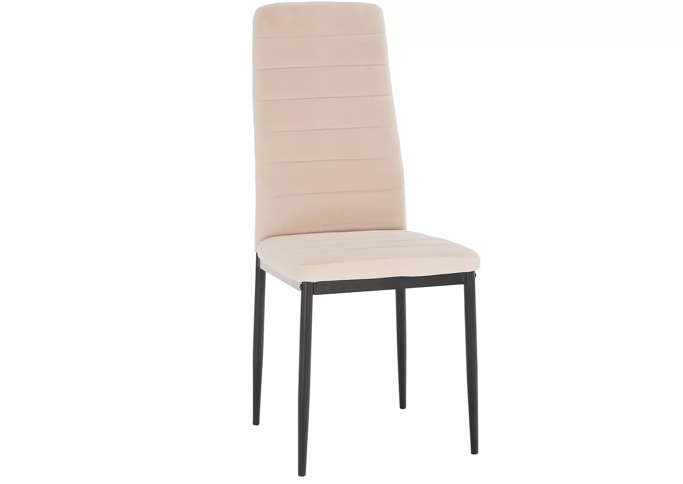 Jídelní židle Coleta nova Béžová dulux velvet látka/kov černý