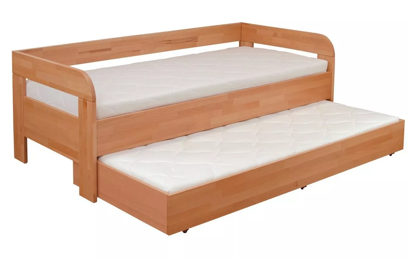Dřevěná postel Eva s přistýlkou