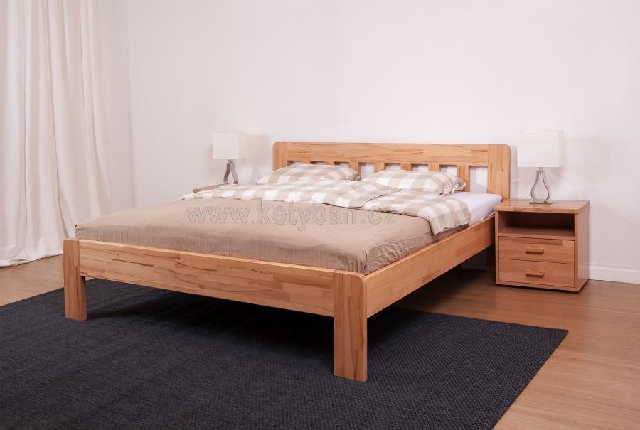 Dřevěná postel Ella dream  oblé rohy