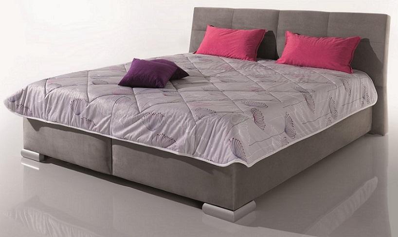 Čalouněná postel Lusso, v látce č.56, denní deka č.130