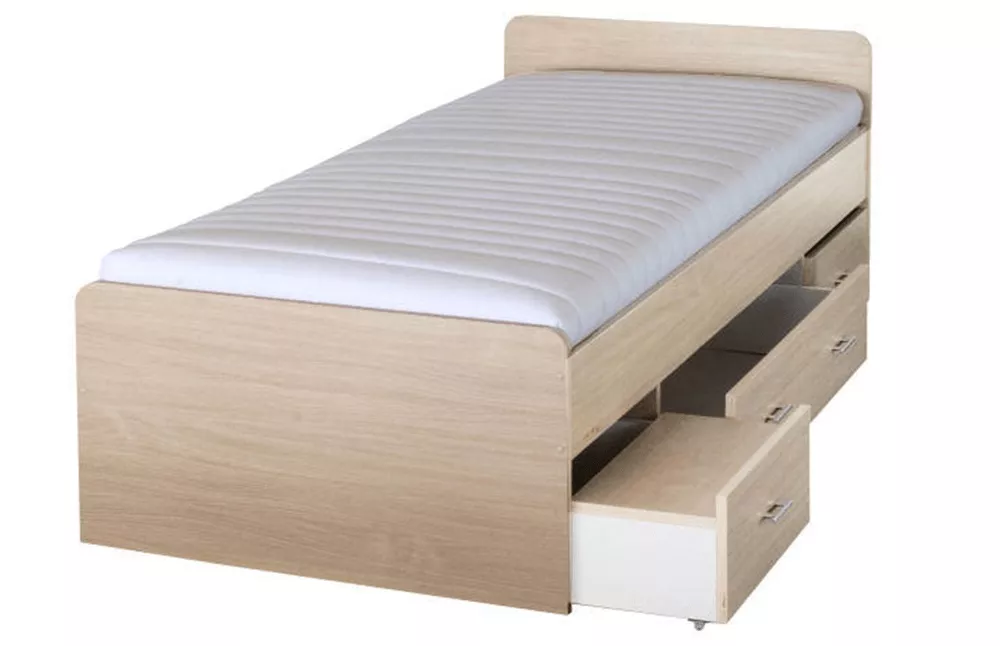 Dřevěná postel Duet, 200x90 cm, javor