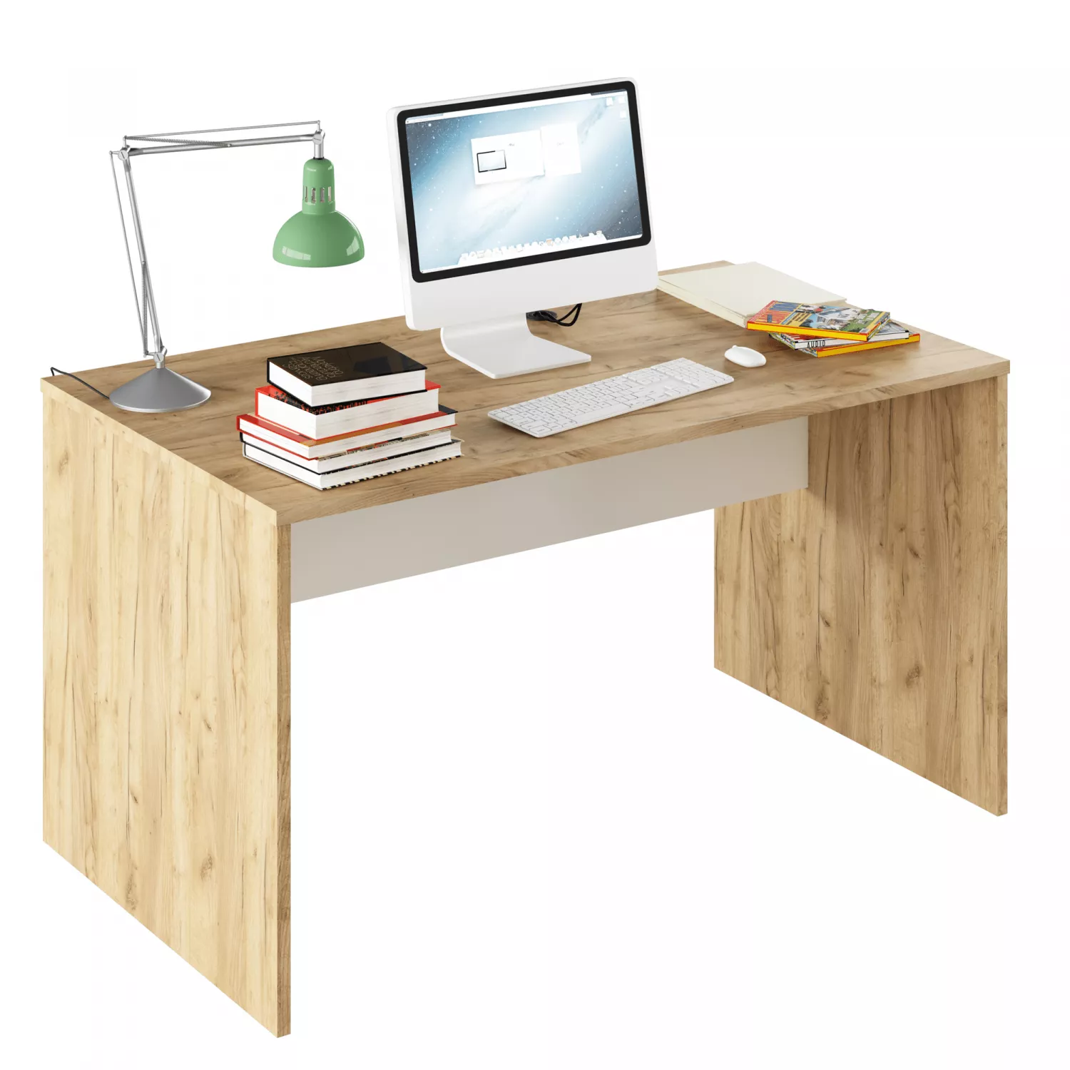 Kancelářský stůl Rioma typ 16 dub artisan/bílá