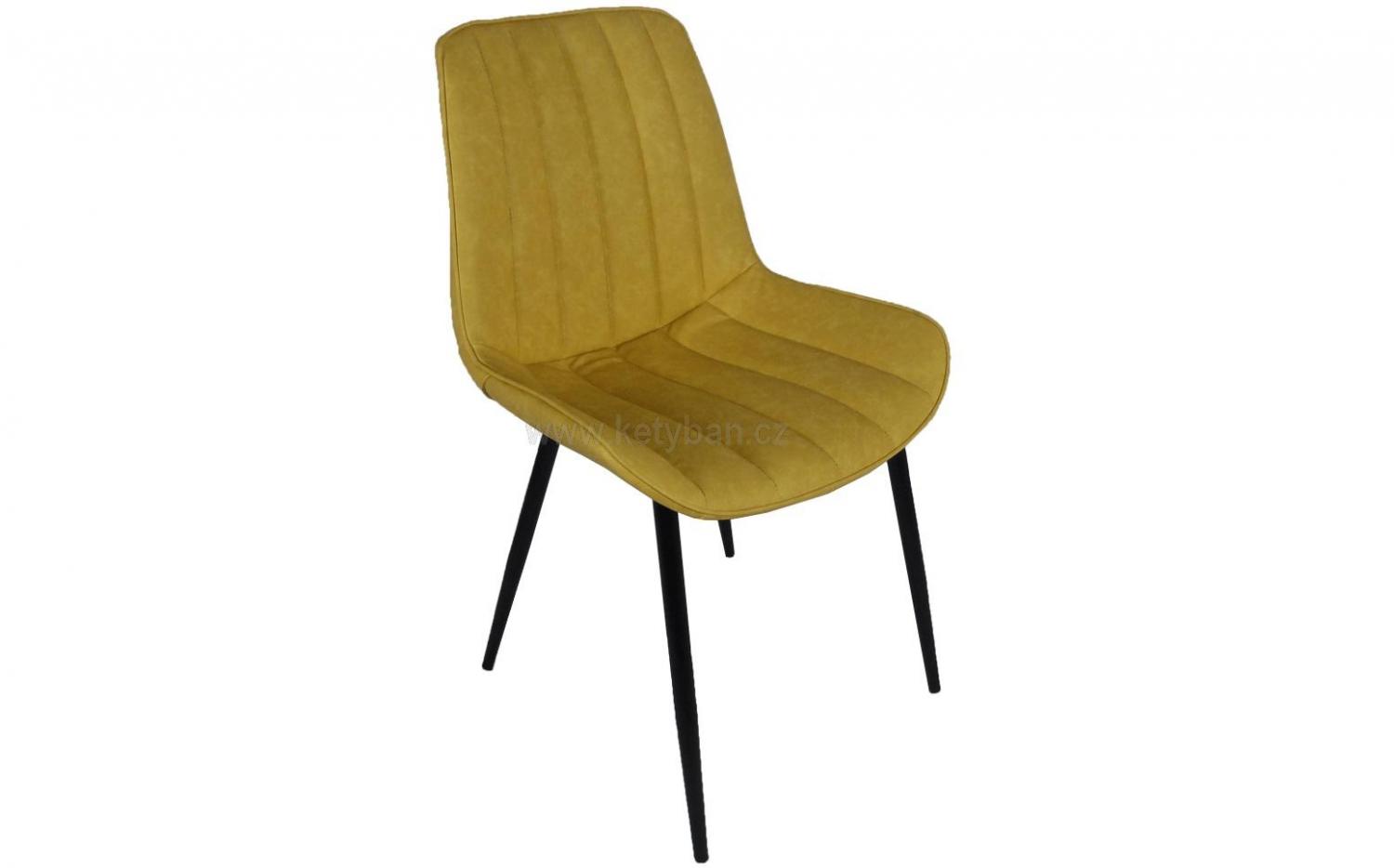 Jídelní židle Hanzal žlutá/černá